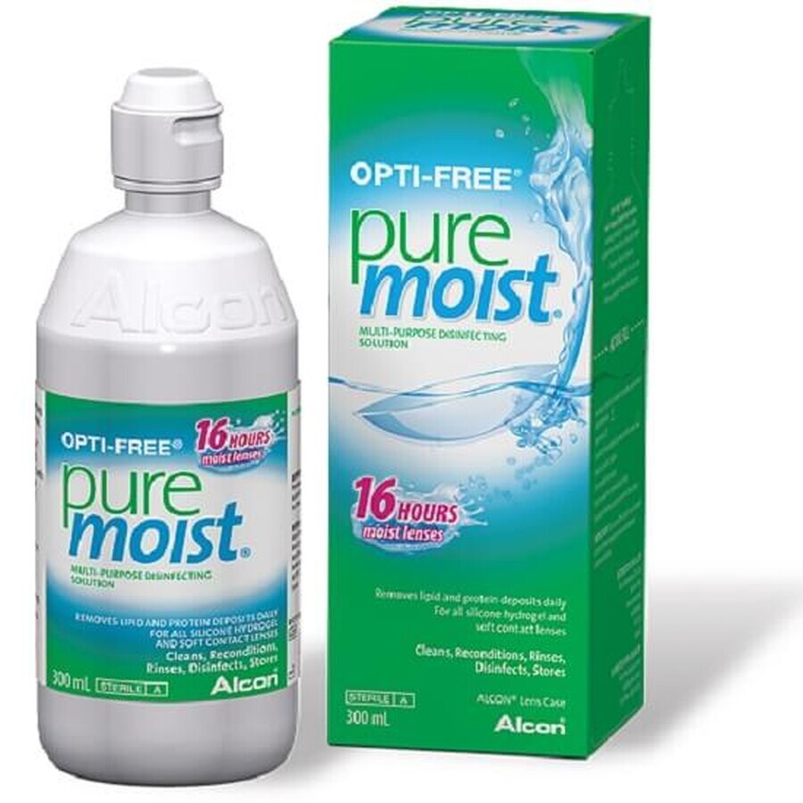 Solución desinfectante multifuncional - Opti-Free Pure Moist, 300 ml, Alcon