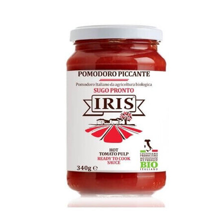 Pikante biologische tomatensaus, 340 gr, Iris