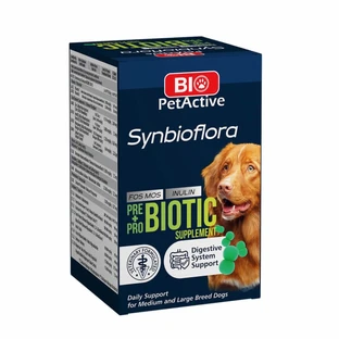Bio PetActive Synbioflora dla średnich i dużych psów 60 tabletek