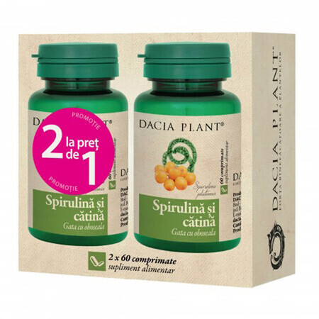 Spiruline et cathine, 60+60 cpr, Dacia Plant