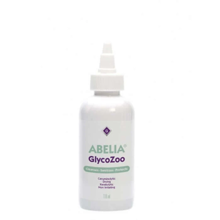 Abelia GlycoZoo, ear cleansing, drying, cerumenolytic, keratolytic and lipolytic ear solution, VetNova, 118ml