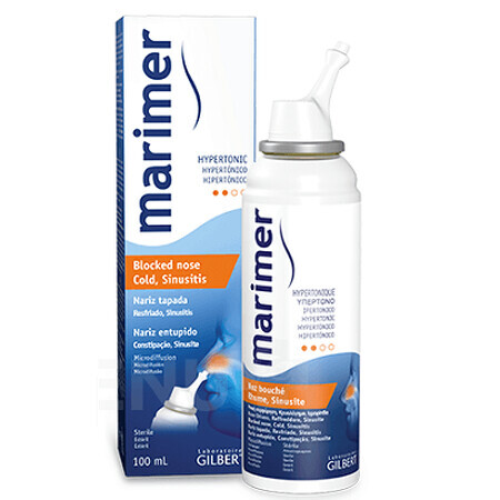 Spray hipertónico para nariz tapada, sinusitis y catarro, 100 ml, Marimer