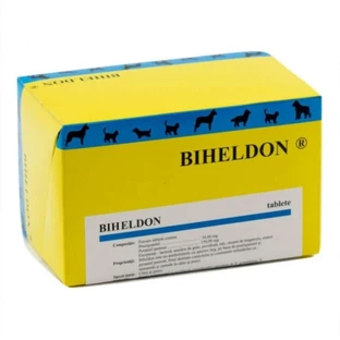Biheldon Antiparassitario per uso interno per cani e gatti, 50 compresse, Golash Pharma OOD