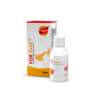 Płynny suplement dla psów z chorobami wątroby, FOR liver® detoksykujący, regenerujący, ochronny - 50 ml