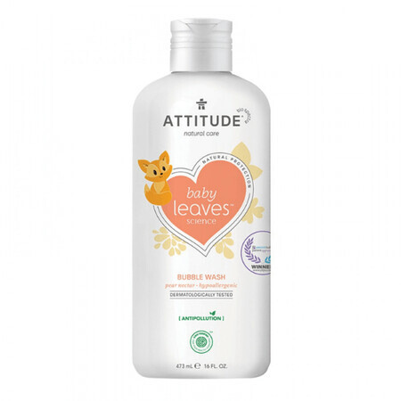 Baby Leaves bagnoschiuma al nettare di pera, 473 ml, Attitude