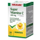 Super Vitamina C, 600 mg, Inmunidad, 30 comprimidos, Walmark