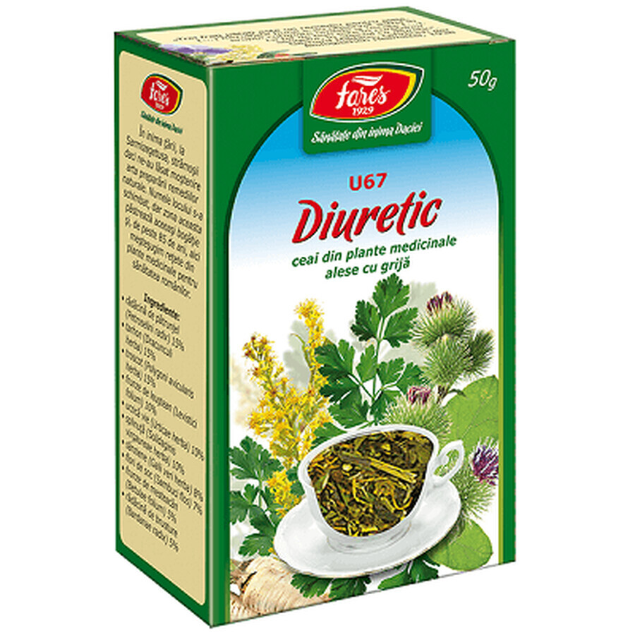 Té Diurético U67, 50 g, Fares