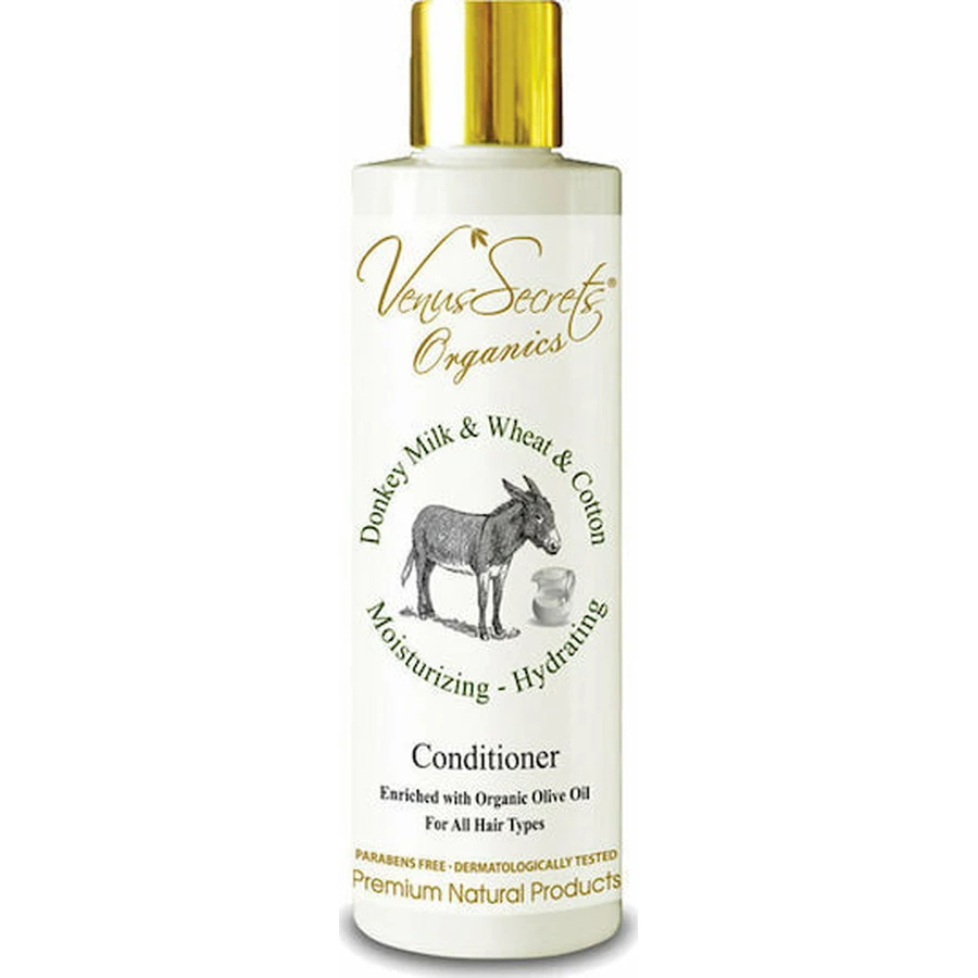 Venus Secrets with Donkey Milk & Wheat & Cotton Balsam Hidratare pentru Toate Tipurile de Păr 100ml