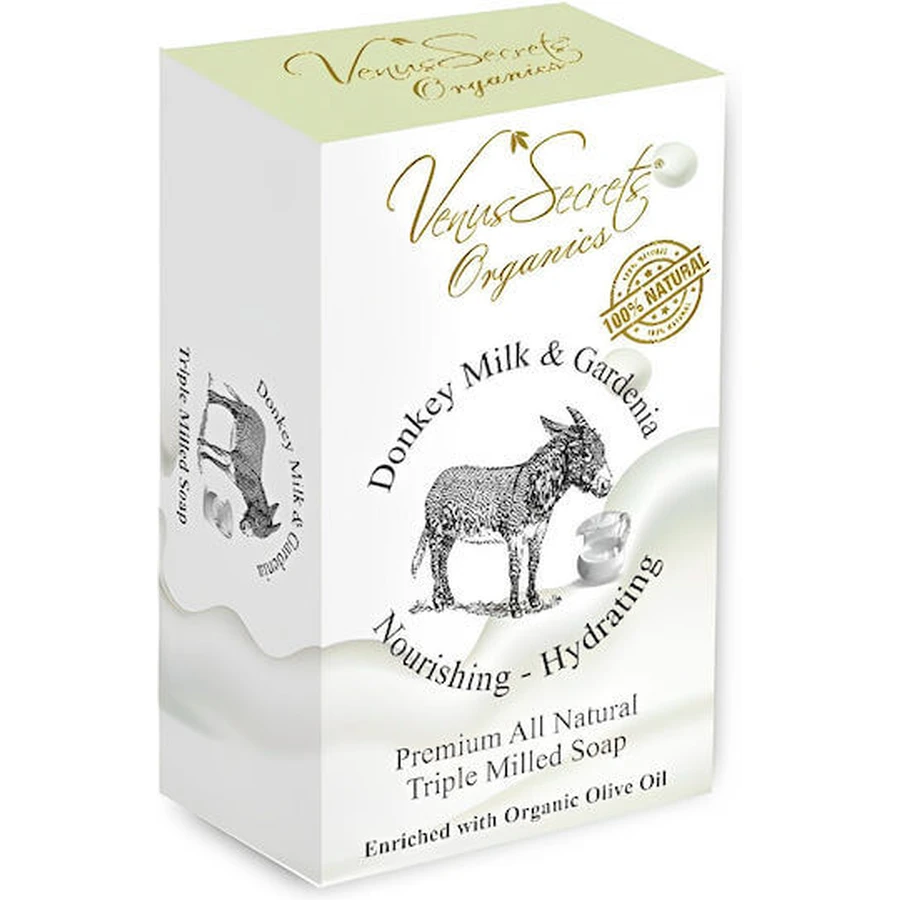 Venus Secrets Donkey Secrets Donkey Milk & Gardenia Body Soap Bar with Donkey Milk 110gr