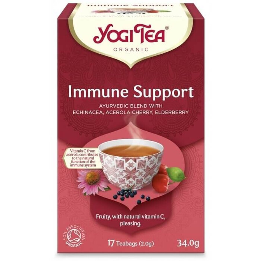 Organic Ayurvedic Herbal Tea Immune Support, 17 bolsitas, Yogi Tea