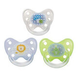 Silicone pacifier with ring, 6-14 months, Dentistar