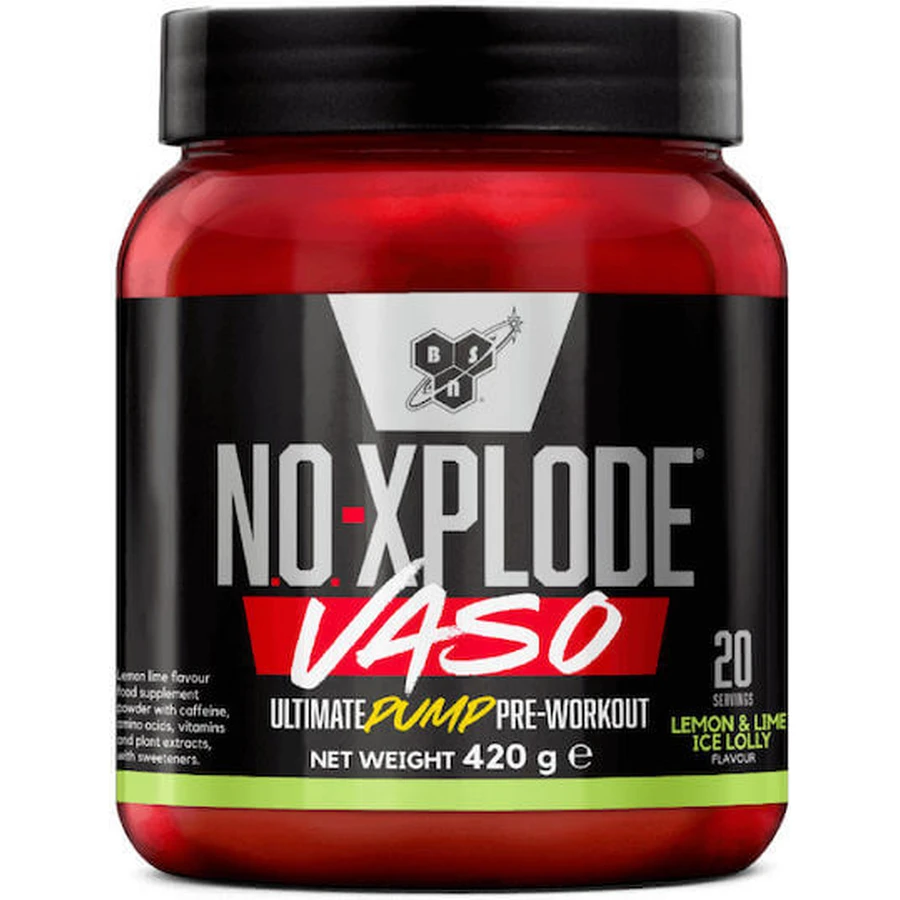BSN N.O. Xplode Vaso Supliment Pre Workout 420gr Gustări reci cu lămâie și lime
