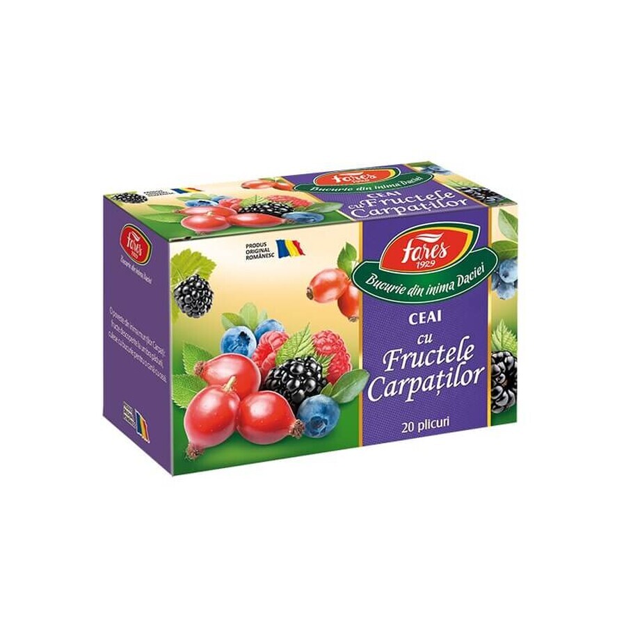 Ceai Fructele Carpaților Aromfruct, 20 plicuri, Fares