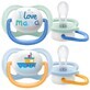 Chupete Ultra Air, 0-6 meses, dise&#241;o Text, ni&#241;os, 2 piezas, SCF080/01, Philips Avent