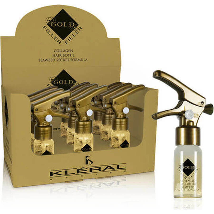 Kleral Semi Di Lino Riempitivo Oro Collagene Capelli Fiala Capelli 9x10ml
