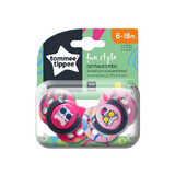 Fun Cat orthodontic daytime soothers, 6-18 months, Tommee Tippee