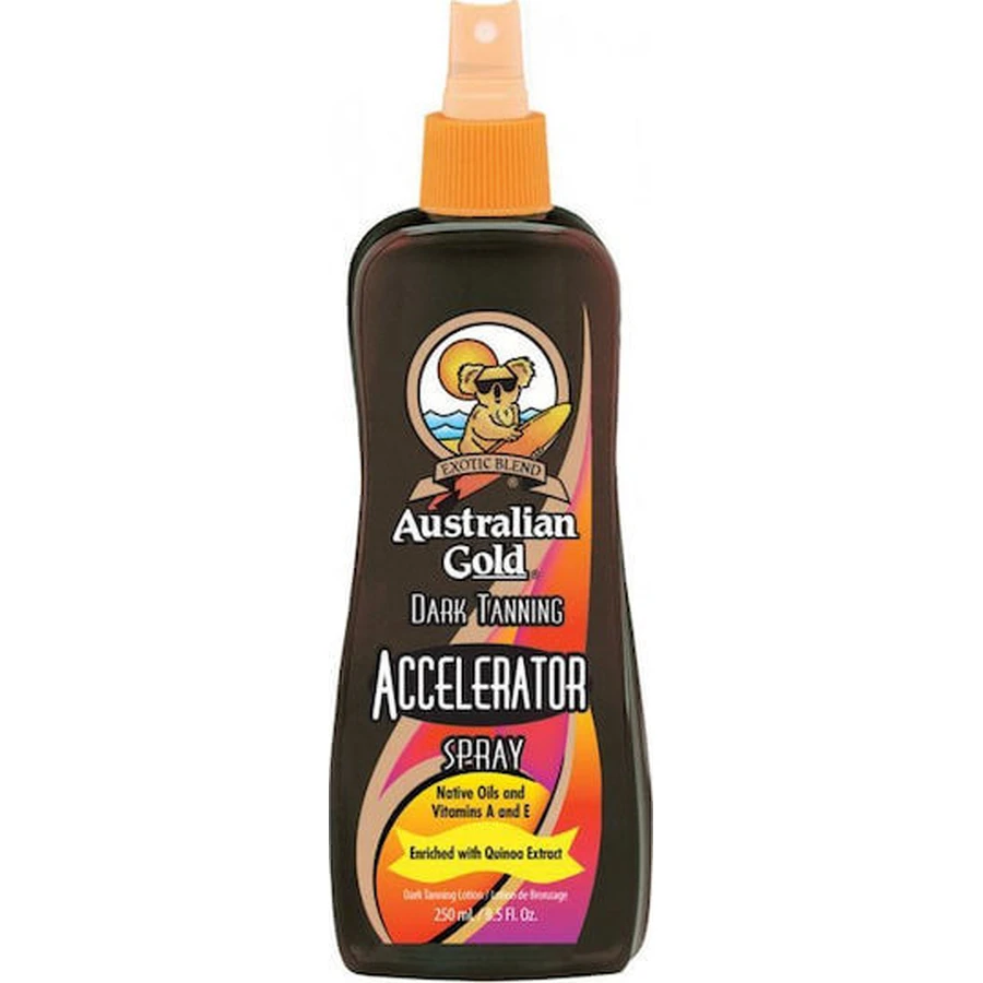 Australian Gold Spray Accelerator de Bronzare Intensă Ulei de Plajă Rezistent la Apă pentru Corp Spray 250ml