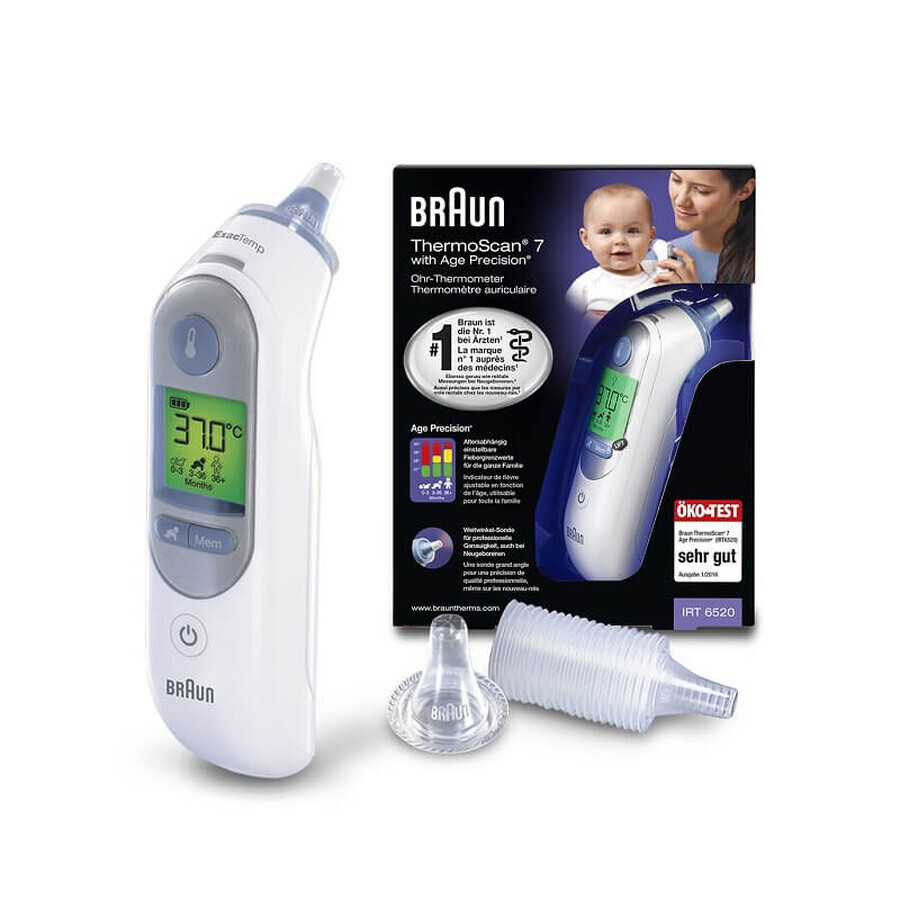 Termómetro de oído de precisión para la edad, Termoscan 7, TOW004690, Braun