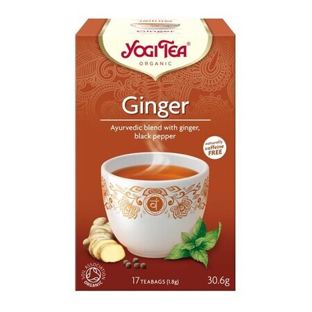 Té de jengibre, 17 bolsitas, Yogi Tea