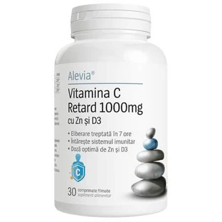 Vitamina C con Zn e D3 1000mg, 30 capsule, Alevia