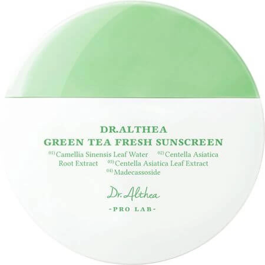 Zonbeschermende Gezichtscrème SPF 50+ PA++++ Groene Thee Fris, 45 ml, Dr Althea