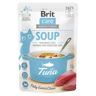 Comida húmeda para gatos adultos, Brit Care sopa de atún, 75 g, Brit