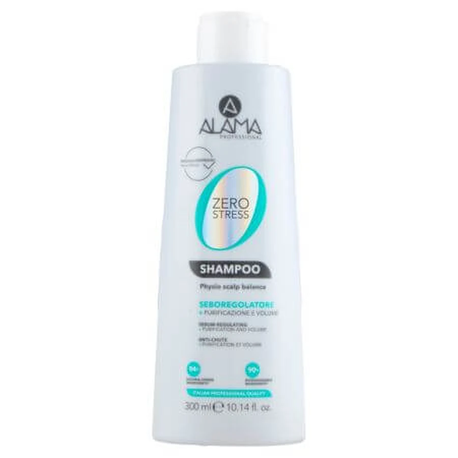 Shampooing purifiant pour cuir chevelu gras Zero Stress, 300 ml, Alama