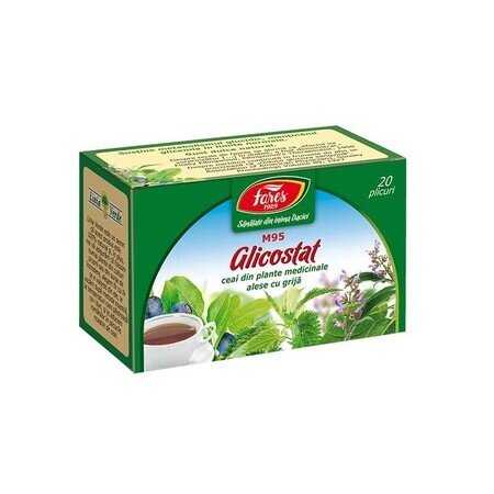 Glycostat Té, M95, 20 bolsitas, Fares