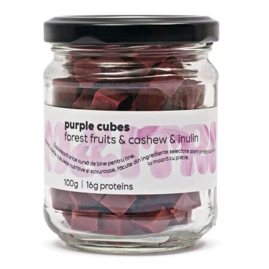Cubes de fudge aux baies Cubes violets, 100 g, Maitri