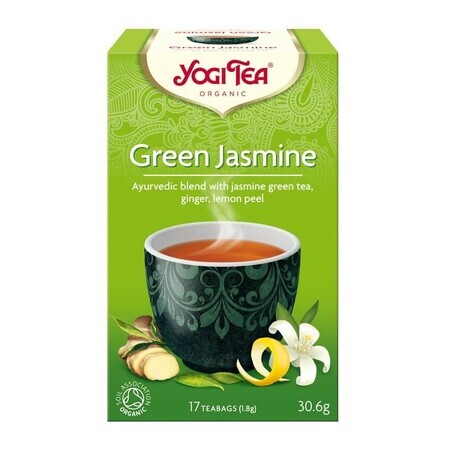 Té verde de jazmín, 17 bolsitas, Yogi Tea