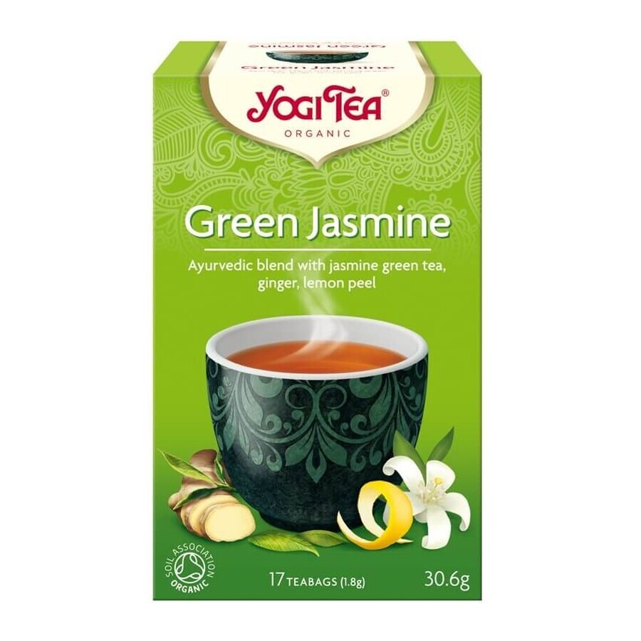 Té verde de jazmín, 17 bolsitas, Yogi Tea