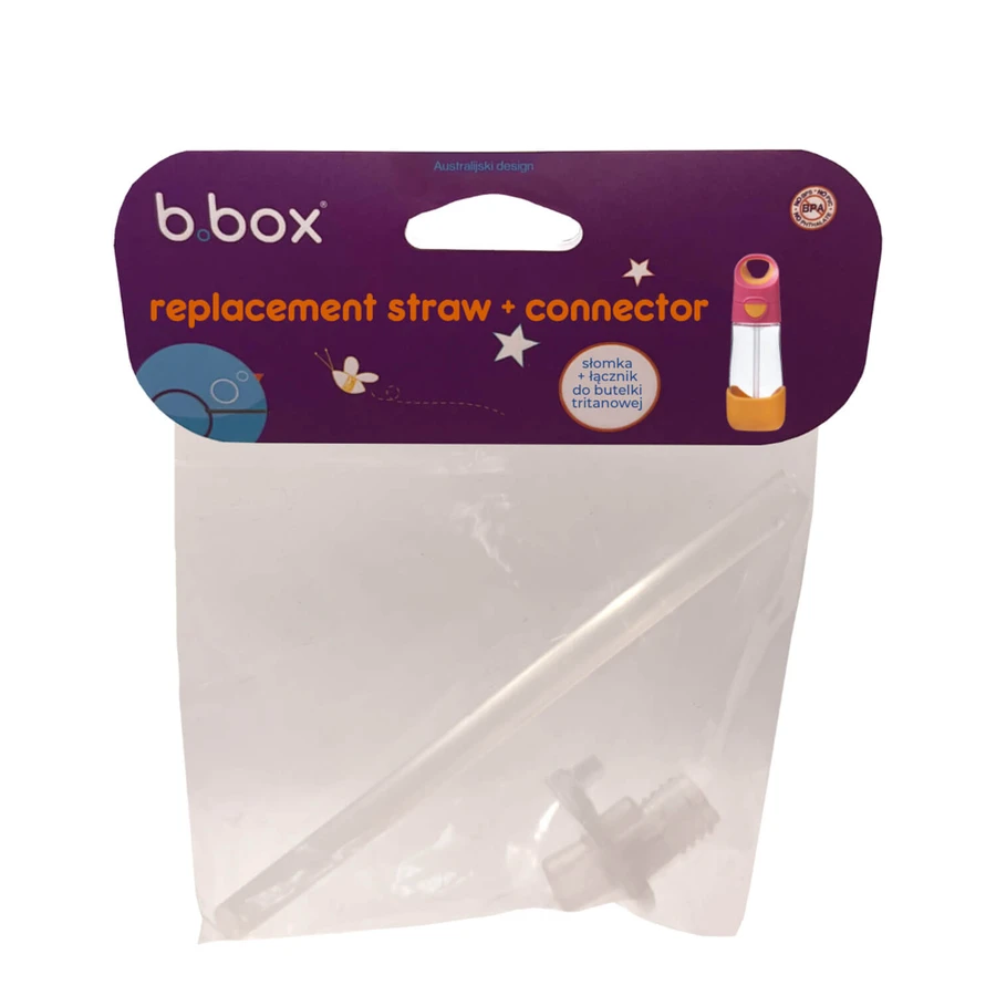 B.Box, pailles avec connecteur pour bouteille en tritan, 450 ml, 2 pièces