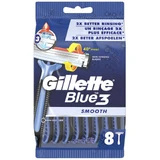 Gillette Blue 3 Smooth, rasoirs, 8 pièces