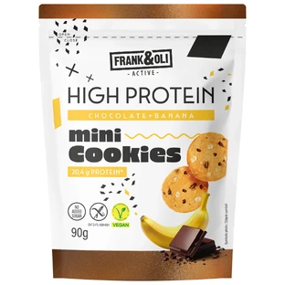 Frank&Oli High Protein, mini fursecuri, ciocolată și banane, 90 g