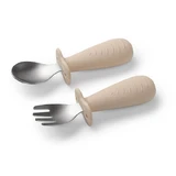 BabyOno, Baby-Besteck, Edelstahl, beige, ab 12 Monaten