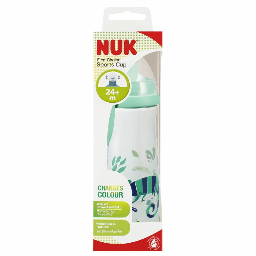 NUK Sports Cup, tazza con boccaglio in silicone, da 2 anni, verde, 450 ml