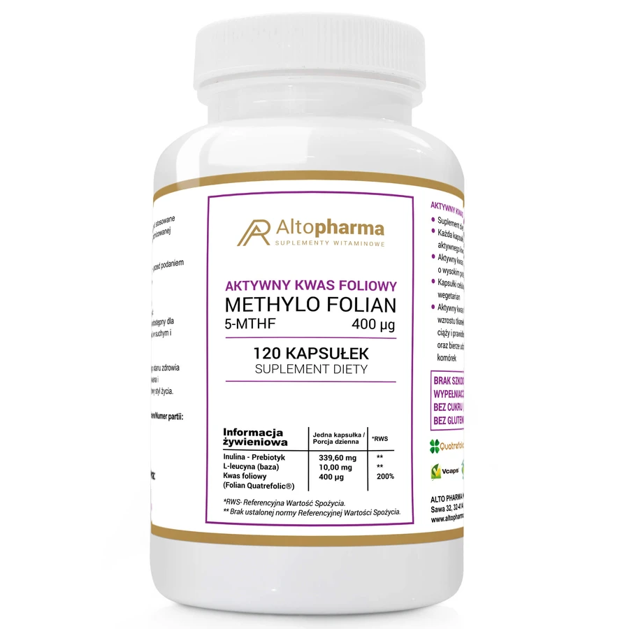 Ácido fólico activo AltoPharma, 120 cápsulas