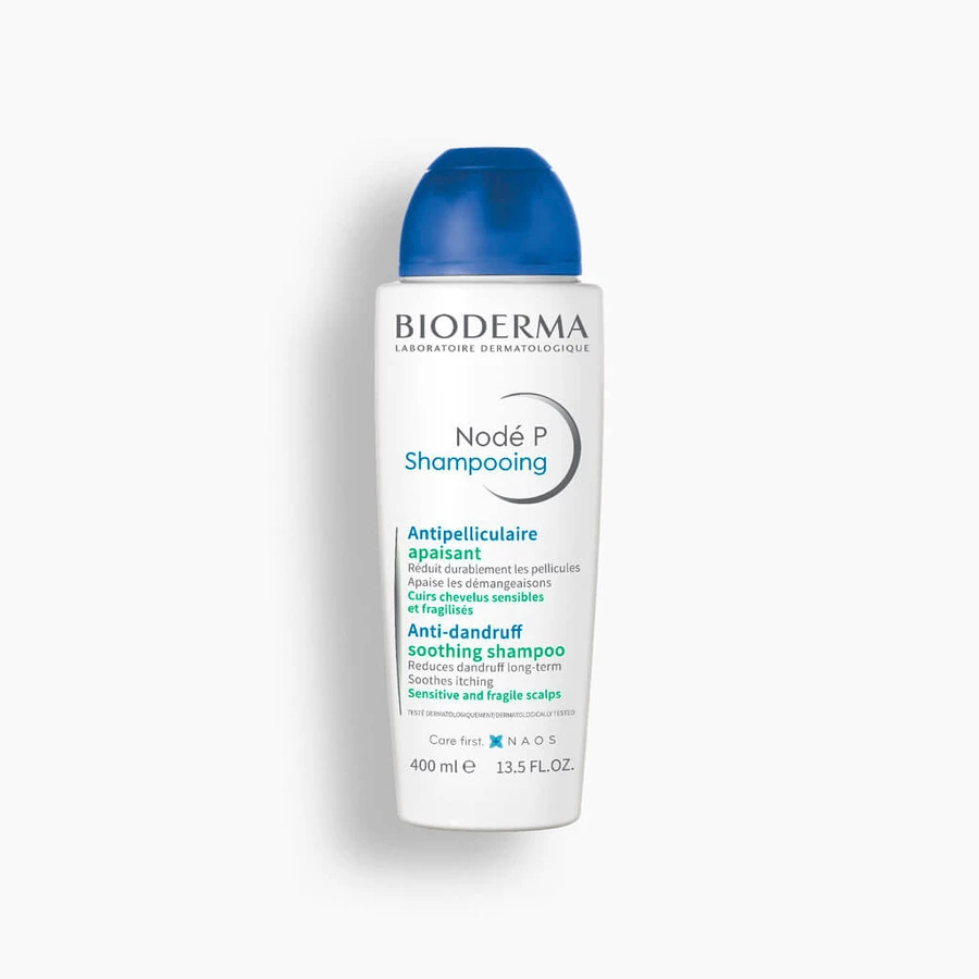 Bioderma Node P Shampooing Apaisant, kojący szampon przeciwłupieżowy do wrażliwej skóry głowy, 400 ml: ceny i cechy
