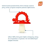 RaZbaby, logopedie bijtring, paddenstoel, rood en groen, vanaf 3 maanden, 2 stuks