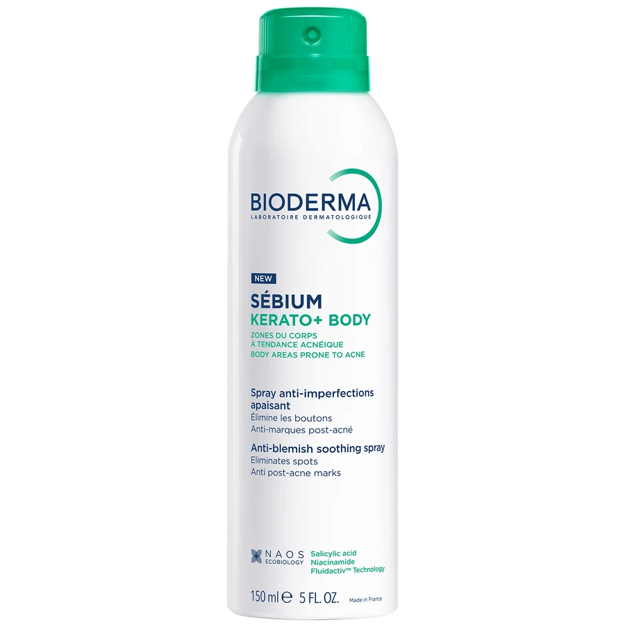 Bioderma Sebium Kerato+ Body, spray lenitivo per le imperfezioni, 150 ml