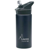 Termo de acero inoxidable con tapa automática Jannu Grey Petrole, 500ml, Laken