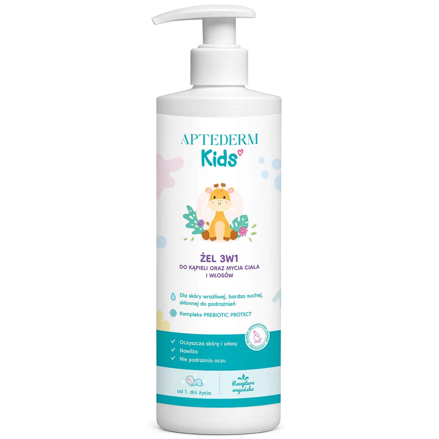 Aptederm Kids, gel lavante 3 en 1, a partir del día 1, 400 ml