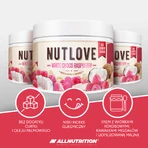 Allnutrition Nutlove White Choco Raspberry, crème à base de chocolat blanc avec copeaux de noix de coco, amandes et framboises, sans sucre ajouté, 500 g