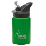 Termo de acero inoxidable con tapa automática Verde, 350 ml, Laken