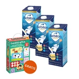 Bebilon Junior set de bebida, leche maternizada enriquecida para niños de 2 a 6 años, 3 x 1 l + CzuCzu, Animales Juegos creativos con rotulador borrable, a partir de 3 años gratis