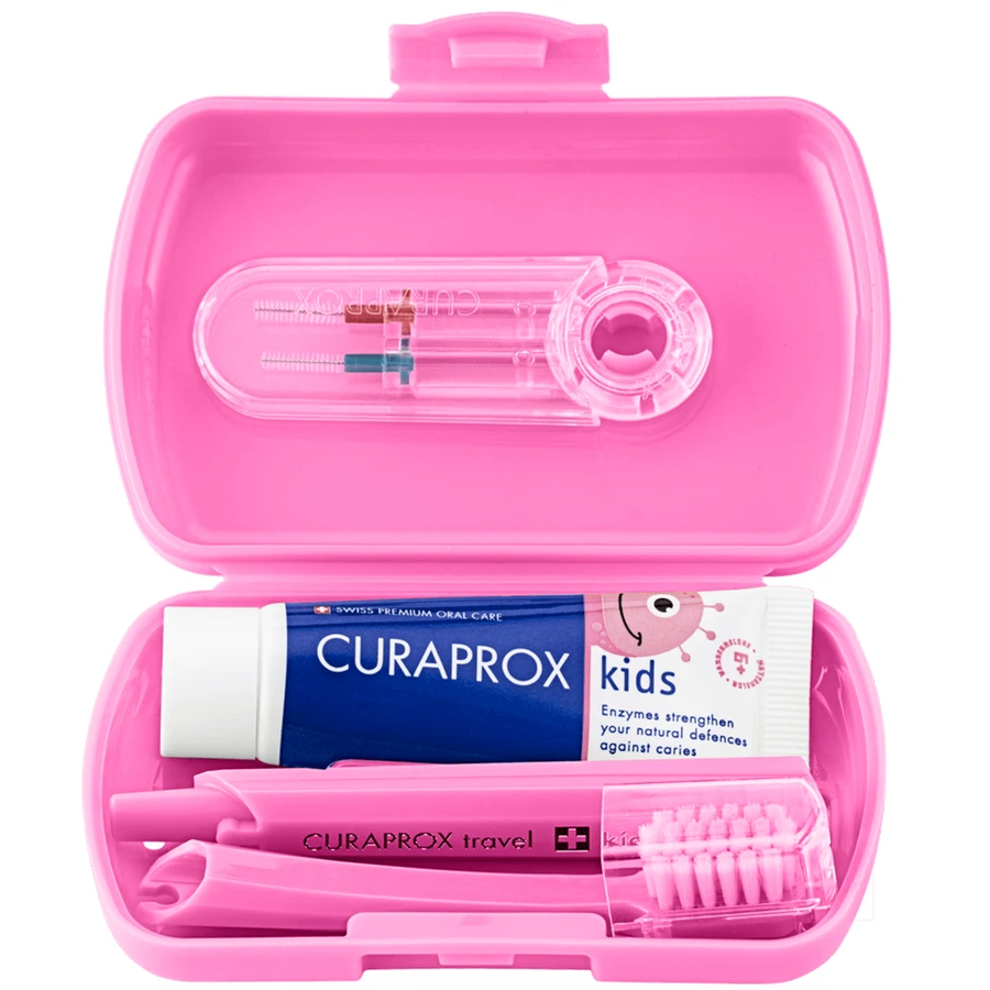 Curaprox Kids, Reiseset, rosa