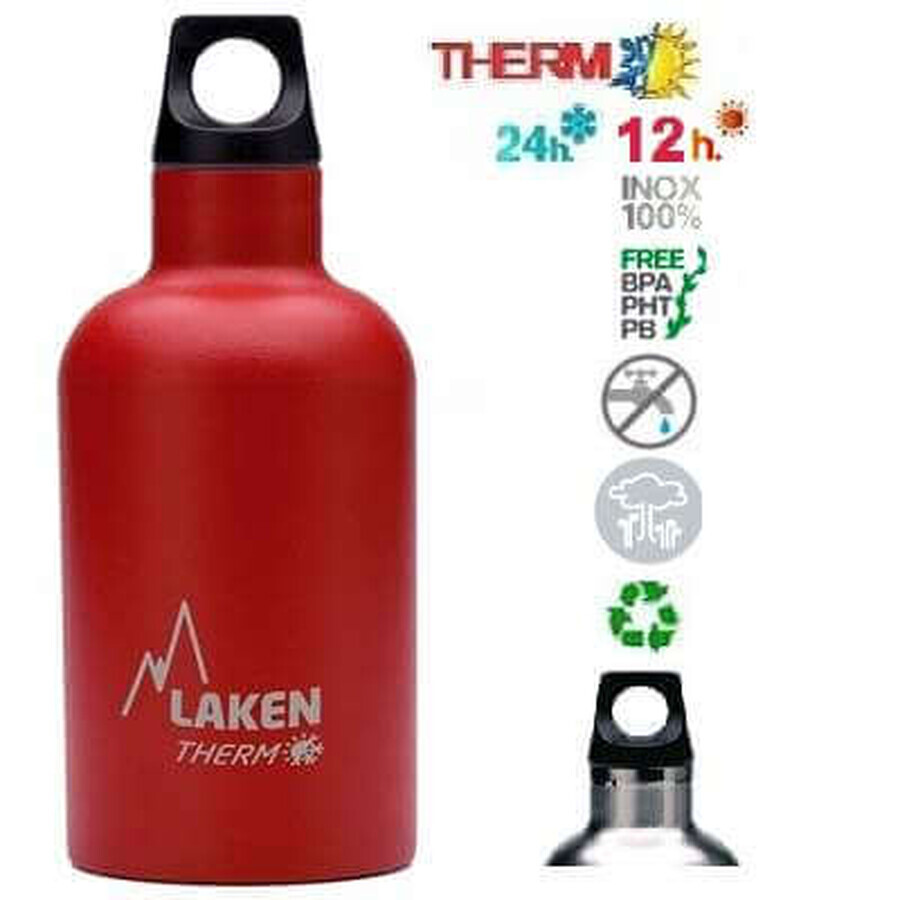 Thermos Futura in acciaio inox rosso, 350ml, Laken