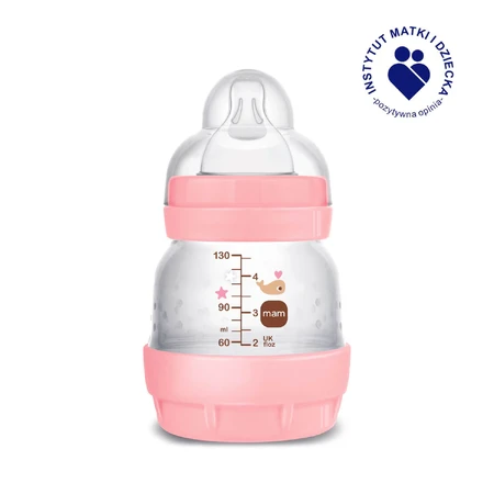 MAM Perfect Start Anti-Colic, biberón anticólico, con tetina de silicona, Sealife, niña, desde el nacimiento, 130 ml