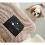 Lullalove, Strickdecke, Bambus, karamellbeige, 80 x 100 cm