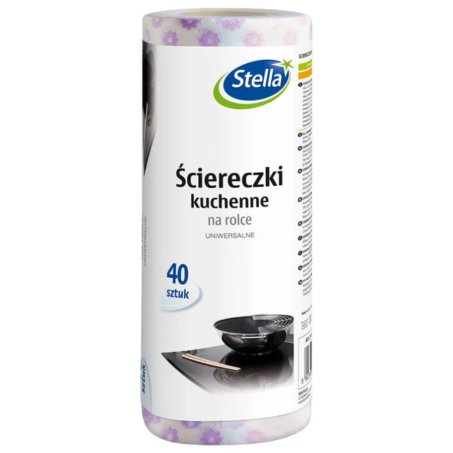 Stella, ściereczki kuchenne na rolce, uniwersalne, 40 sztuk: ceny i cechy
